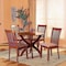 Baxton Studio Bailey Modern and Contemporary Grey Fabric and Walnut Brown Finished Wood 5-Piece Dining Set 174-9879-10901-Zoro - alternate 4